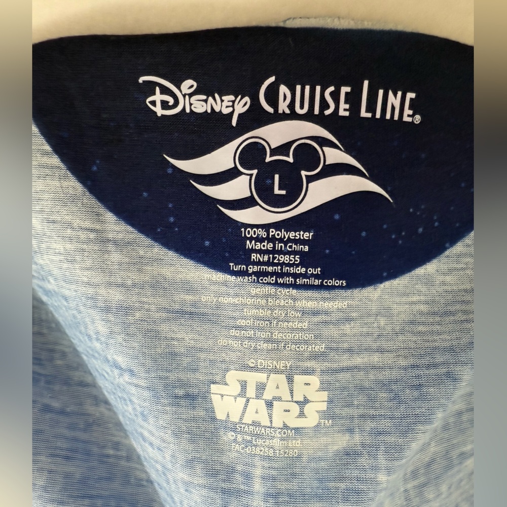 Disney Cruise Line Star Wars Voyage Through The Galaxy Women's T-Shirt L NWT - Picture 7 of 7